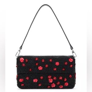 Staud Timmy Floral Beaded Shoulder Bag